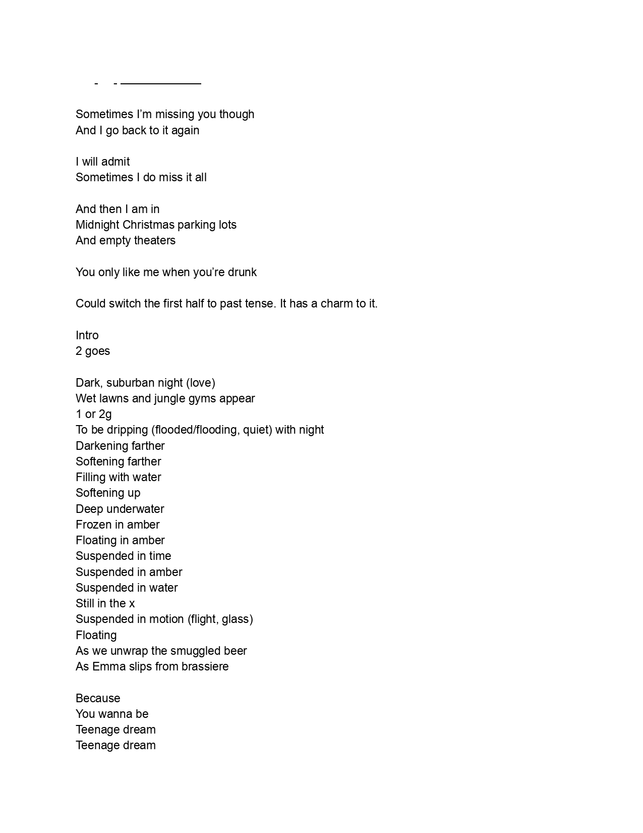 BFHE Lyrics Sheet 2